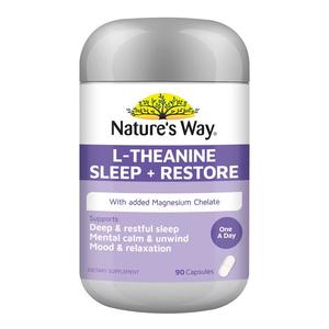 Nature's Way L-Theanine Sleep + Restore Capsules 90s