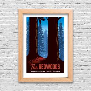 Riderotorua: Redwoods Print