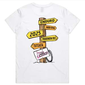 Womens T Shirts: Mud Maidens 2025 Enduro Womens Short Sleeve T