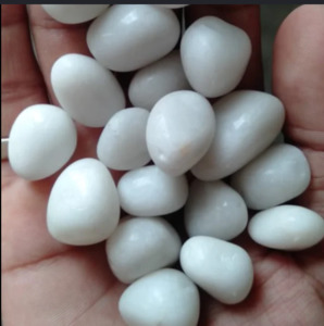 High Gloss Snow White Pebbles (Small Size 20kg)