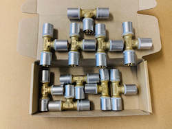 [[15] 10 x Brass tees 15mm