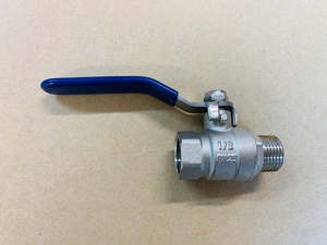 Valve: [V312] Male + Female ball valve (blue)- long handle