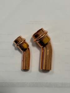 [CPF1017] Copper Press Gas Street Elbow 45 Degree