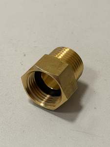 Pipes Fittings: [BRF1028] Brass Adaptor With Chamfer 1/2" (Male/Female)