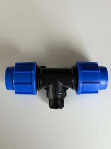 Pipes Fittings: [MDP1014] MDPE Tee 25mm 3/4" (Male)