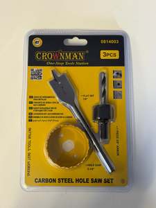[DBA1006] Crownman Carbon Steel Hole Saw Set