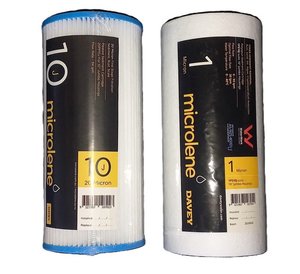 Microlene Water Filters: Microlene Whole House Rain Water 10" Dual Sediment Set