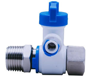 Water Filter Parts Accessories: Shut-off Tee ¼" QC Tube x ⅜" Male x ½" BSP Female