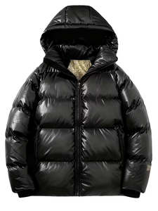 Puffer Jackets Comfort Accessories: Gloss-coated Puffer Jacket
