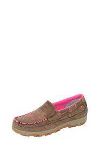 All Rider: Twisted X Women's Pink Stitch CellStretch Mocs Slip On