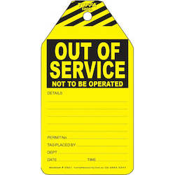 Other Tags: Out of Service Tags - Pack of 20