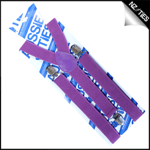 Violet Purple Braces Suspenders
