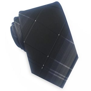 Products: Black and Grey Crosshatch Diamonds Men’s Tie