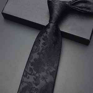 Products: Black Embossed Dragons Hong Kong Style Tie