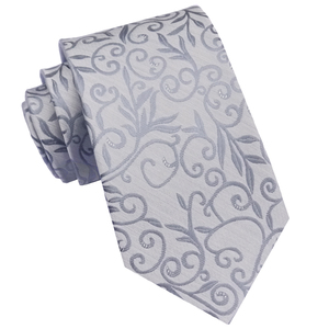 Products: Silver Floral with Highlights Mens Necktie