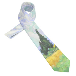 Products: Van Gogh Wheat Fields with Cypruses Slim Tie