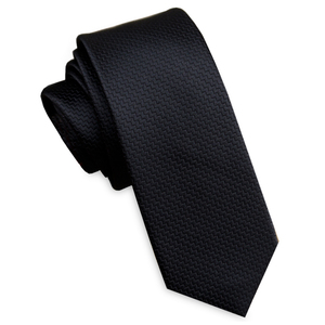 Products: Black Zigzag Textured Skinny Tie