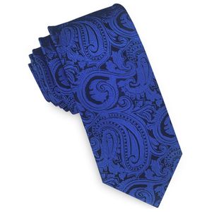 Products: Blue & Black Paisley Mens Skinny Tie