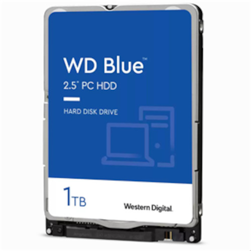 Hardware: WD Blue SATA 2.5" 5400RPM 128MB 7mm 1TB HDD 2Yr Wty
