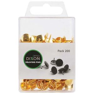 Drawing Pins, Pkt 200 Brass