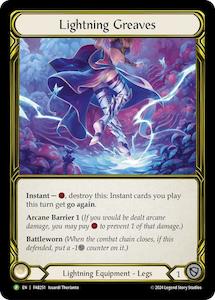 Lightning Greaves (Golden) - FAB251 [FAB251] (Promo)  Cold Foil