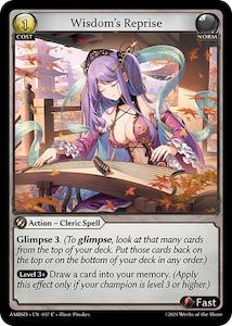 Grand Archive Single: Wisdom's Reprise (037) [Mortal Ambition Starter Decks]