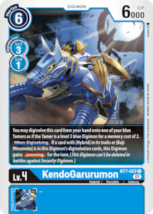 Digimon: KendoGarurumon [BT7-022] [Next Adventure]