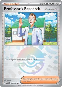 Pokemon: Professor's Research (123/131) [Professor Elm] (Poke Ball Pattern) [Scarlet & Violet: Prismatic Evolutions]