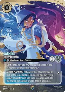 Lorcana: Jasmine - Steady Strategist (Enchanted) (221/204) [Reign of Jafar]