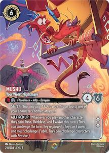 Lorcana: Mushu - Your Worst Nightmare (Enchanted) (218/204) [Reign of Jafar]