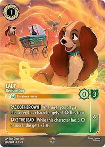 Lorcana: Lady - Decisive Dog (Enchanted) (205/204) [Reign of Jafar]
