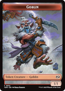Goblin // Warrior Double-Sided Token [Tarkir: Dragonstorm Tokens]