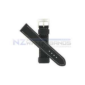 Products: Victorinox Ambassador 21mm gents black leather strap - NZ Watchbands