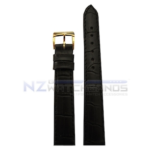 Products: Raymond Weil 15mm black croco grain strap - NZ Watchbands