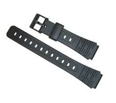 71604816 Casio 18mm black rubber strap - NZ Watchbands