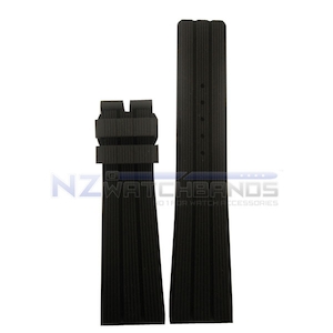 100L black rubber strap 23mm - NZ Watchbands