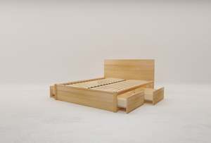 Queen Frame: Norwish Queen Flexi-Slat Storage Bed Frame