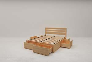 Koeler Queen Flexi-Slat Storage Bed Frame
