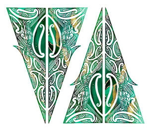 Products: Cuffs 2 Pack - Kaitiaki Design - DTF Iron on Transfer