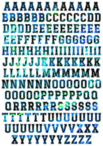 Products: University Letters 4cm DTF Iron on Transfer (Paua)