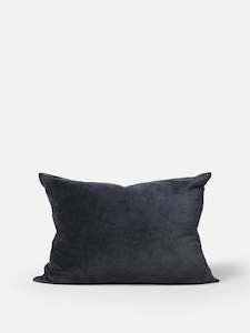 Homeware: Blue/Black Velvet Cushion - Citta