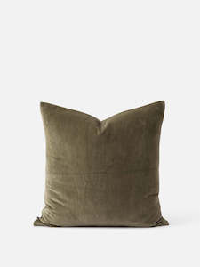 Cushions: Sage Cotton Velvet Cushion - Citta