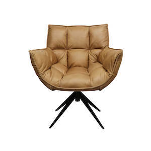 Occasional Chairs: Memphis Swivel Armchair In Leather