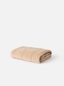 Bedding Blankets: Washed Velvet Quilted Throw- Biscuit ON SALE