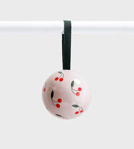 Bauble Christmas Decoration - Cherries Pink