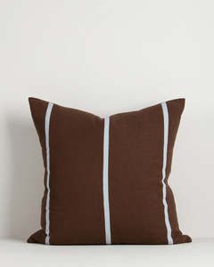 Homeware: Otis Chocolate/Sky Cushion - by Baya