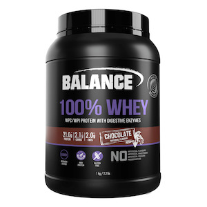 Balance 100% Whey WPC/WPI Protein with Digestive Enzymes Gluten Free - Chocolate 1kg