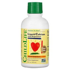 ChildLife Liquid Calcium with Magnesium Natural Orange  Flavour 474ml