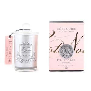 Cote Noire: Cote Noire 75g Soy Blend Candle - Rose Petal Silver Badge Candles - GMS07507