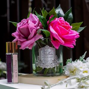 Cote Noire: Cote Noire Perfumed Rose Bouquet - Clear Glass - SFR07